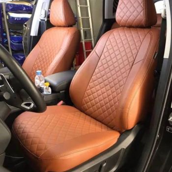 Авточехлы Автопилот коричневый Ромб