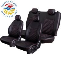Чехлы Экокожа Турин Ромб на Hyundai Matrix (2001-2010) Чехлы Экокожа Турин Ромб на Hyundai Matrix (2001-2010)