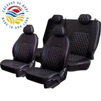 Чехлы Экокожа Турин Ромб на Hyundai Matrix (2001-2010) Чехлы Экокожа Турин Ромб на Hyundai Matrix (2001-2010)
