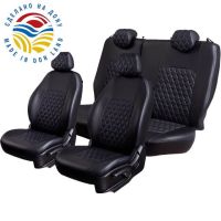 Чехлы Экокожа Турин Ромб на Hyundai Matrix (2001-2010) Чехлы Экокожа Турин Ромб на Hyundai Matrix (2001-2010)